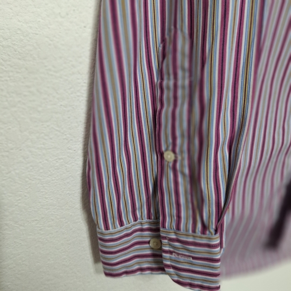 Ralph Lauren Men's Purple Multicolor Classic Fit Button Down Preppy Shirt Size L - Picture 4 of 10